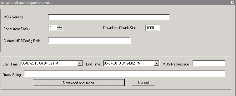 Screenshot of opened Windows Event file.