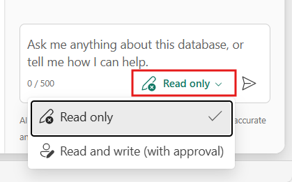 Skærmbillede af Copilot-eksekveringstilstand.