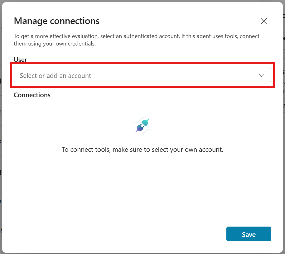 Skærmbillede, der viser, hvordan man vælger en brugerkonto.