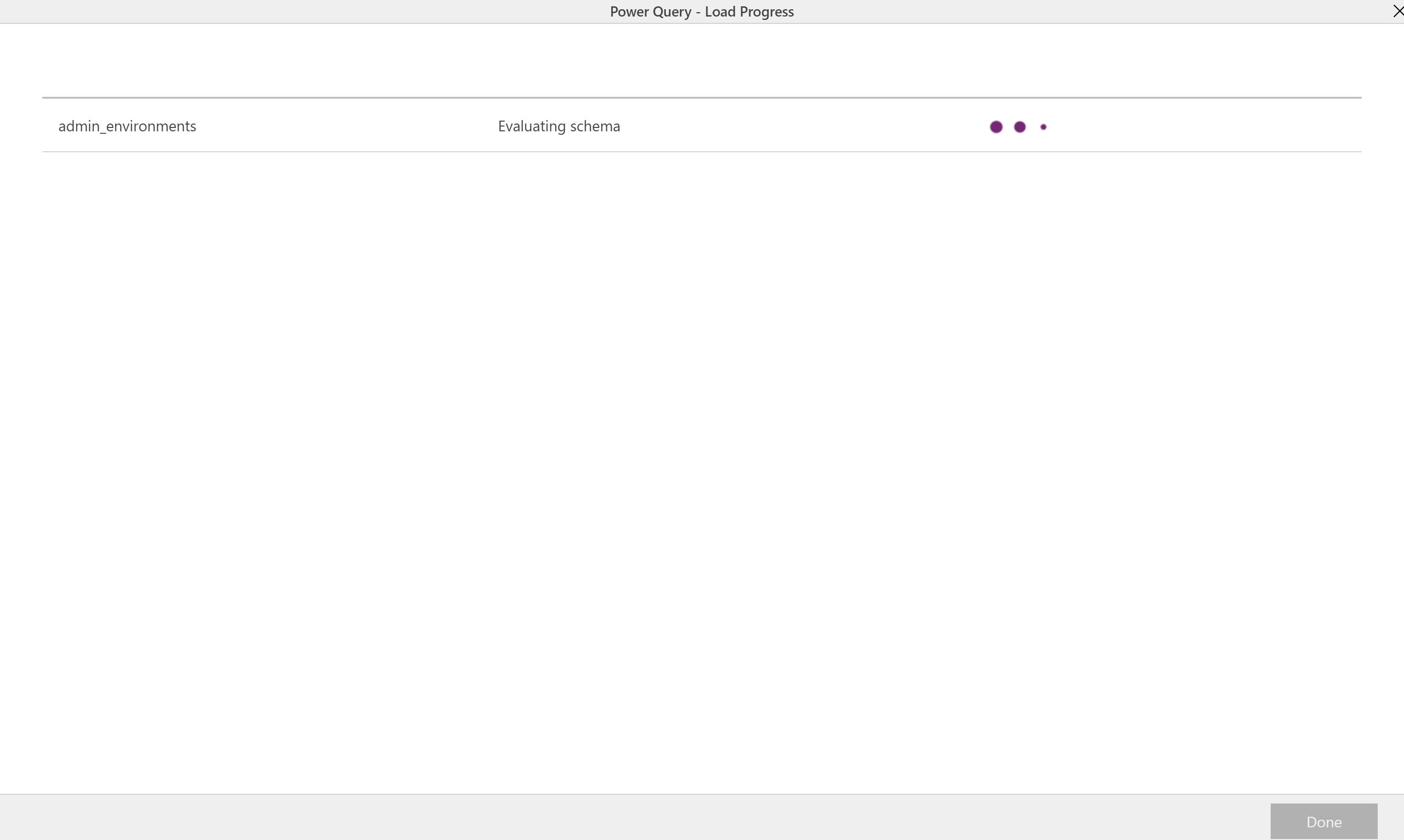 Screenshot of the dataflows list showing the initial dataflow load in progress.