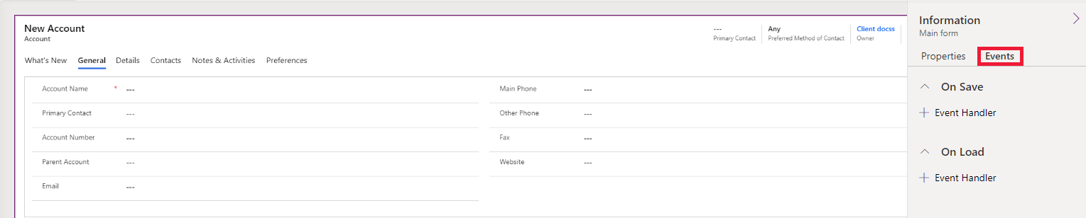 Formularhændelseshandlere.