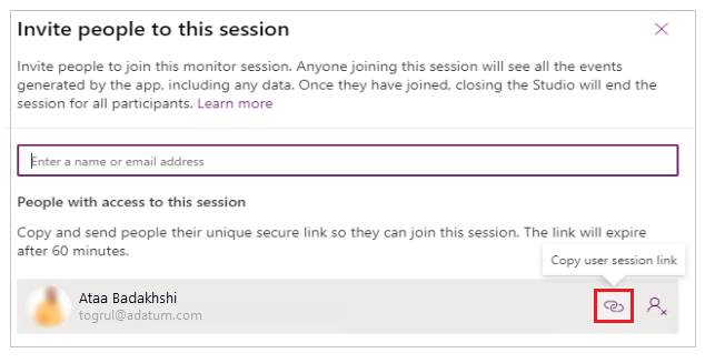 Inviter bruger – kopiér link.