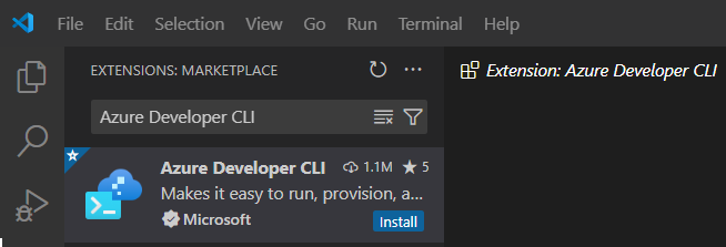 Screenshot der Erweiterungsinstallation.