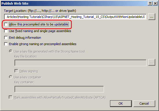 Screenshot der Option 
