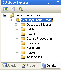 Die SecurityTutorials-Datenbank ist zurzeit leer