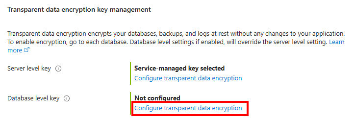 Screenshot: Azure-Portal und Menü „Sicherheit“ beim Erstellen einer Azure SQL-Datenbank.