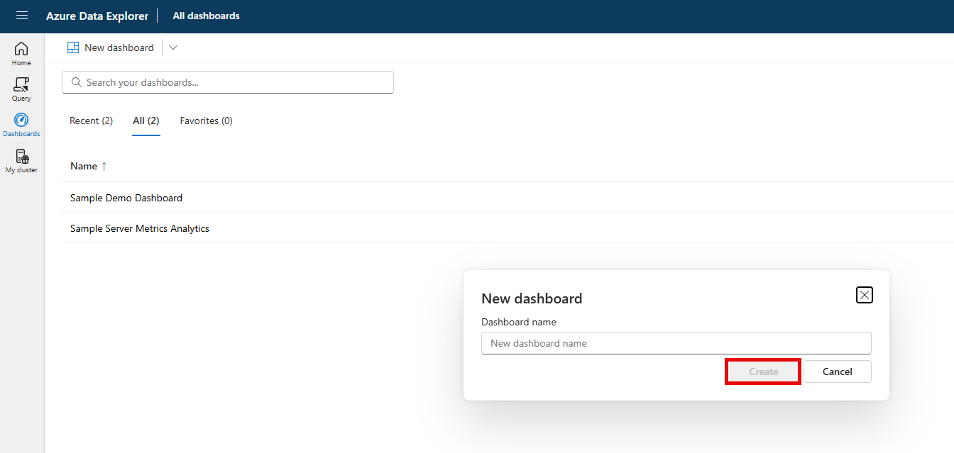 Erstellen eines Dashboards