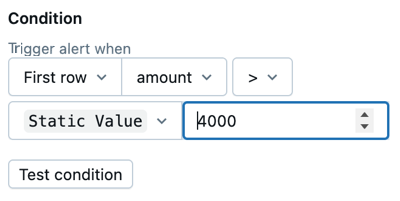 Bedingungsfeld mit angewendeten Einstellungen wie im folgenden Text.