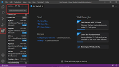Ein Screenshot, der zeigt, wie man nach der Go-Erweiterung sucht