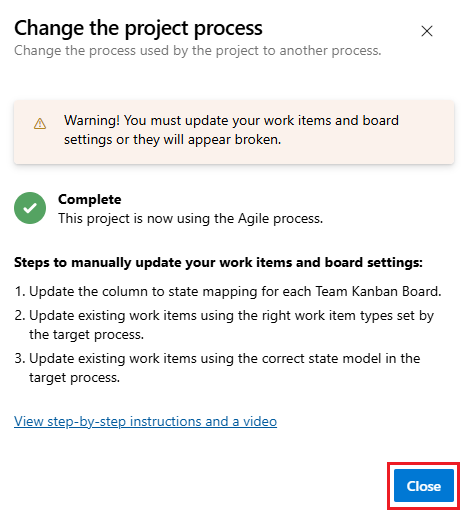 Screenshot der Abschlussseite.