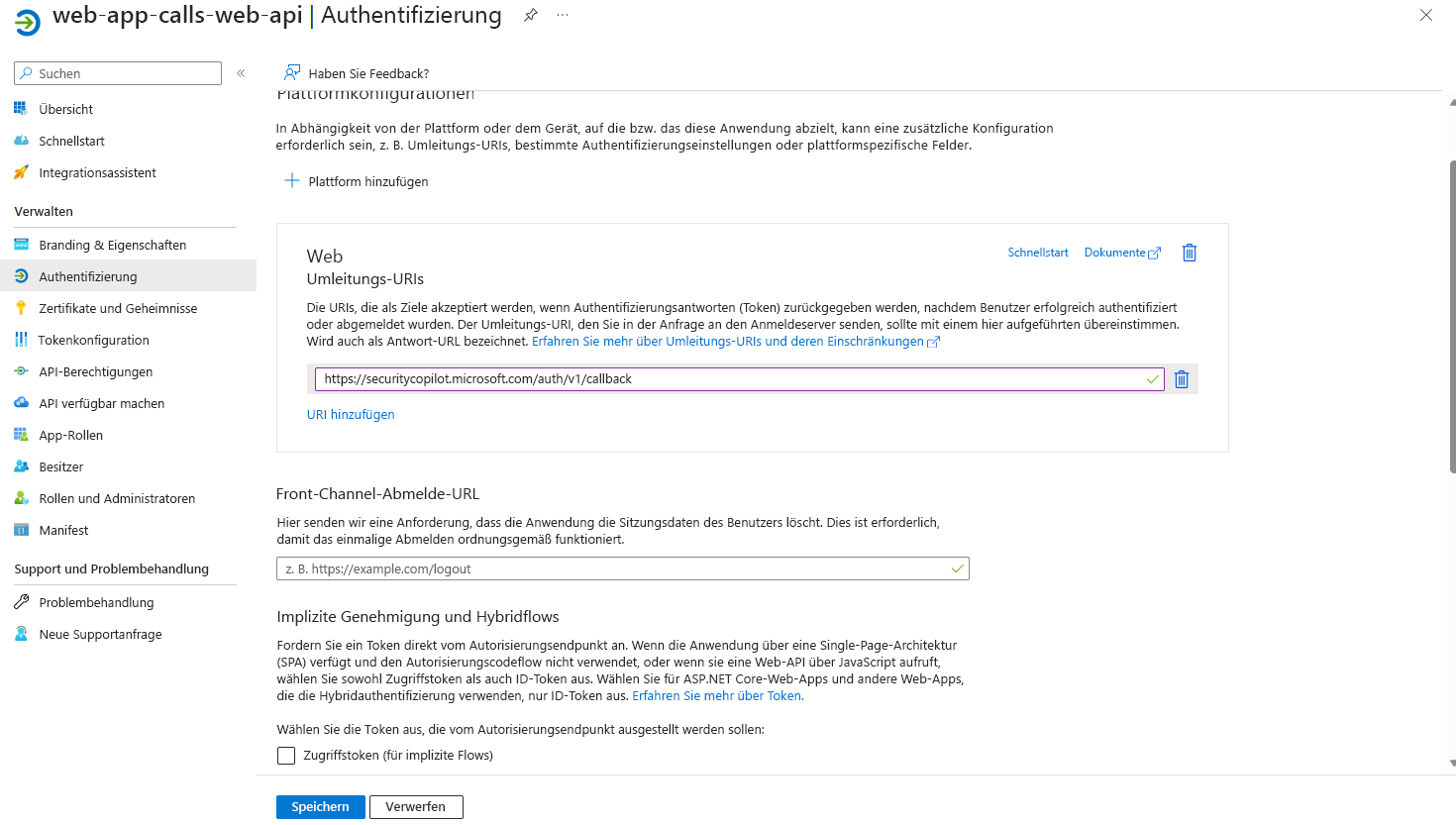 Abbildung der Authentifizierungsseite.
