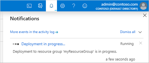 Benachrichtigung im Microsoft Entra Admin Center über die derzeit ausgeführte Bereitstellung