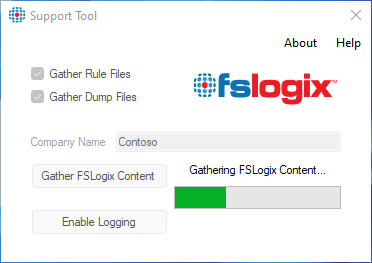 Fortschritt des Supporttools