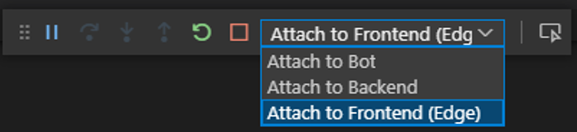 Screenshot: Startdebugger