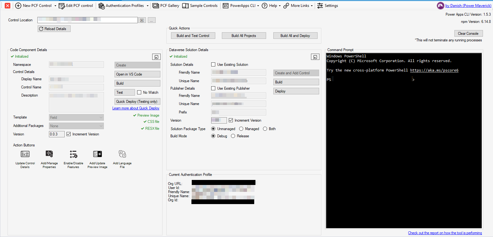Komponenten-Generator in XrmToolBox.