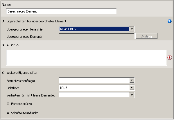 Bereichsformular für Berechnungsausdrücke