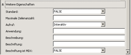 Feld 'Weitere Eigenschaften'