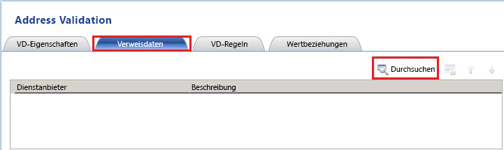 Verweisdaten (Registerkarte)