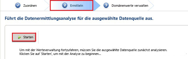 Seite "Ermitteln" im Ermittlungsprozess
