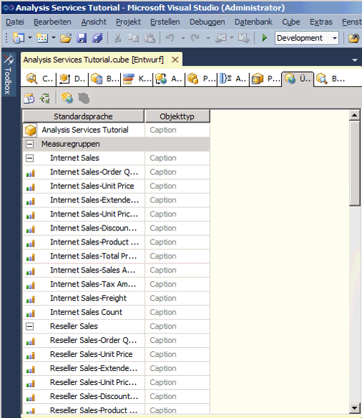 Standardsprache auf der Registerkarte "Übersetzungen"