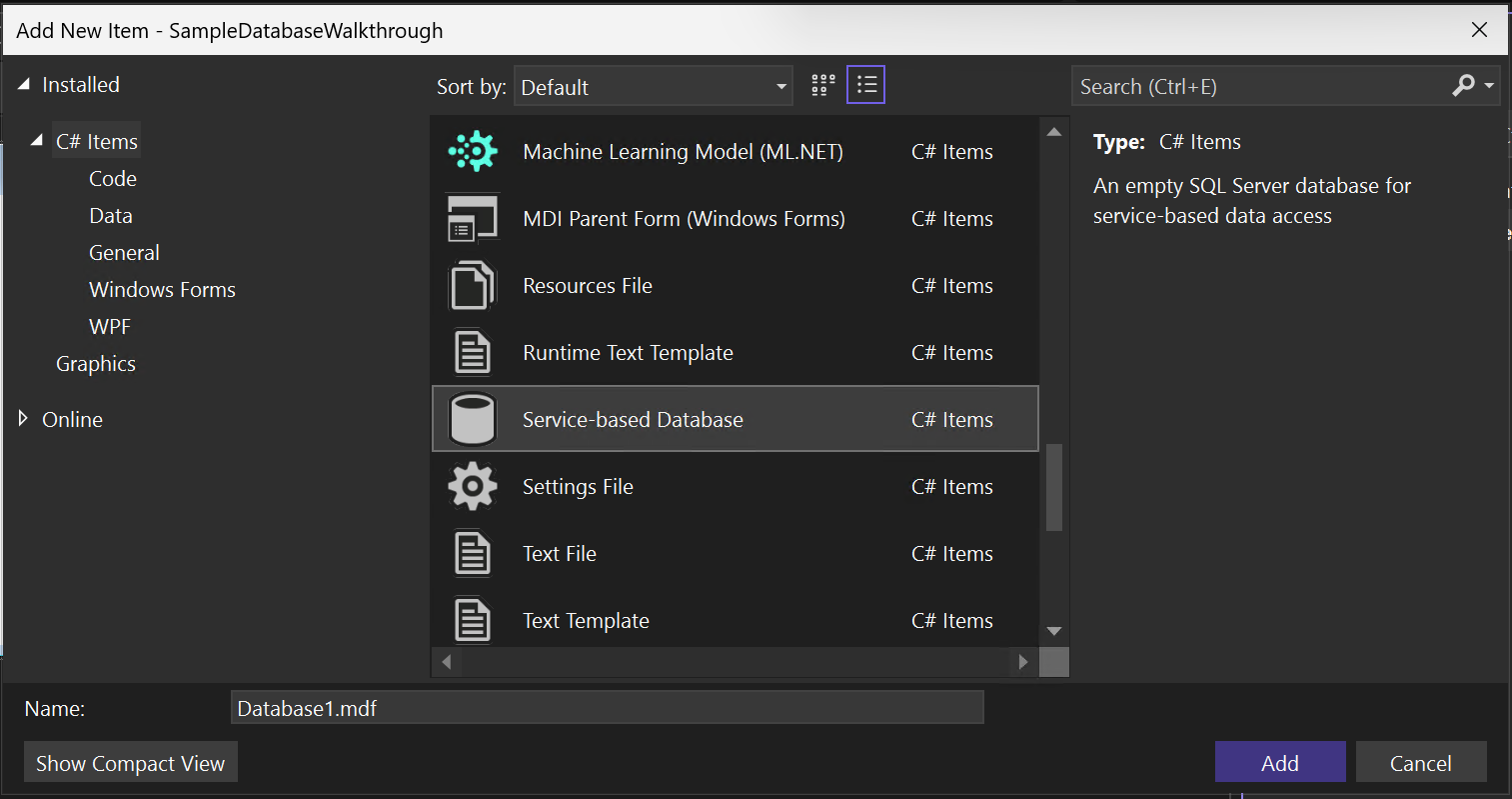 Screenshot des Dialogfelds 
