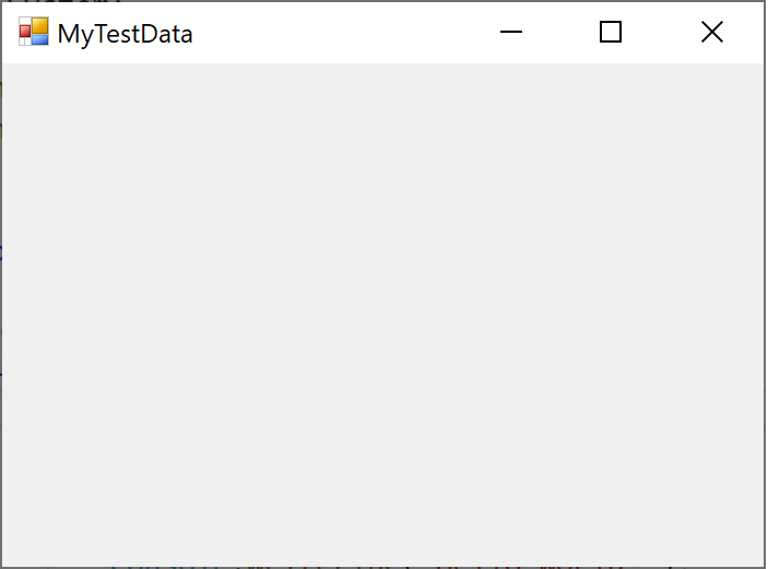 Visualisierer, das ein Windows-Formular anzeigt