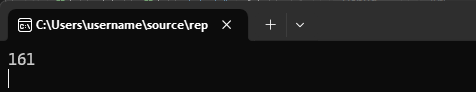 Screenshot eines Konsolenfensters mit den Ergebnissen ganzzahliger Mathematik.