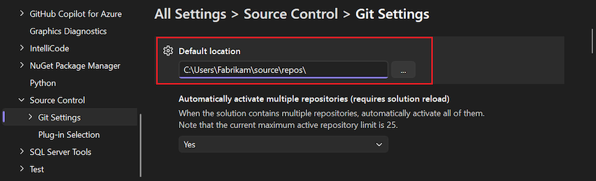 Screenshot der Option 