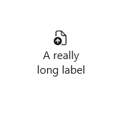 App-Leistenbutton mit umbrochenem Label