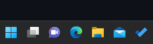 Screenshot einer Windows 11-Taskleiste mit der dort angehefteten App.