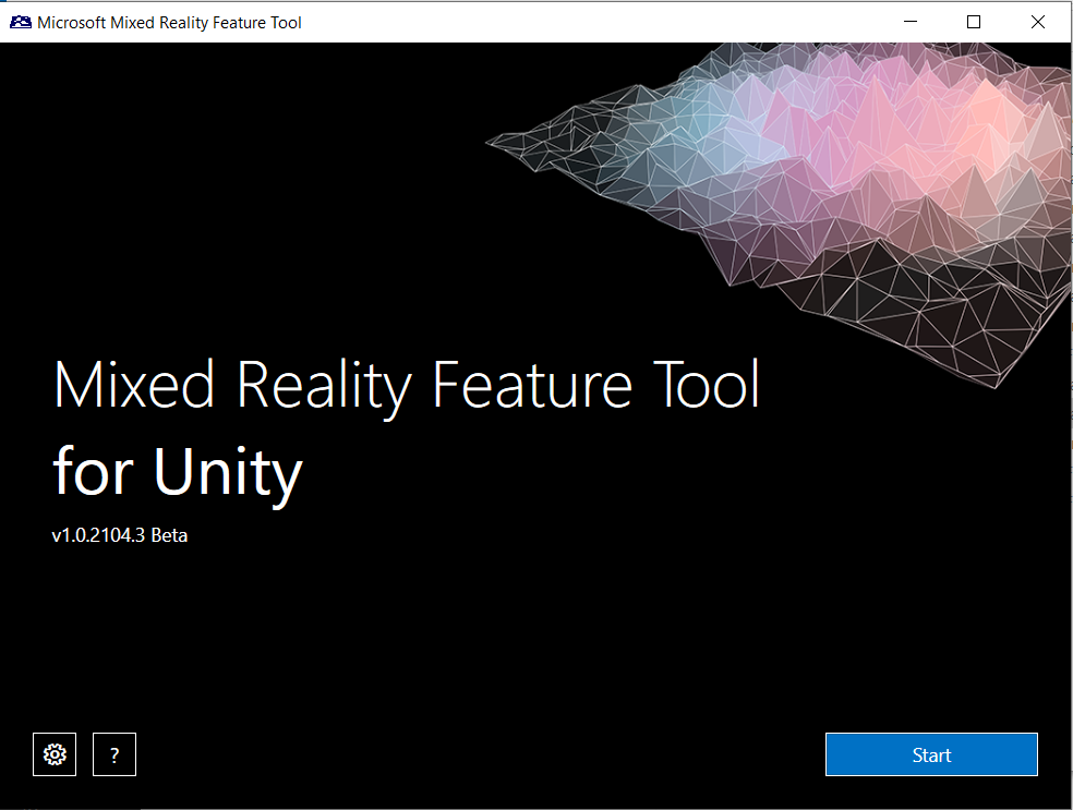 Screenshot: Öffnen des Mixed Reality Featuretools
