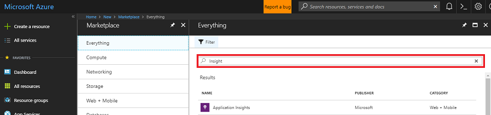 Screenshot: Azure-Portal mit hervorgehobener Erkenntnis im Bereich 