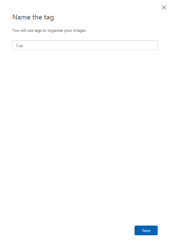 Screenshot: Hinzufügen eines Namens für das Tag