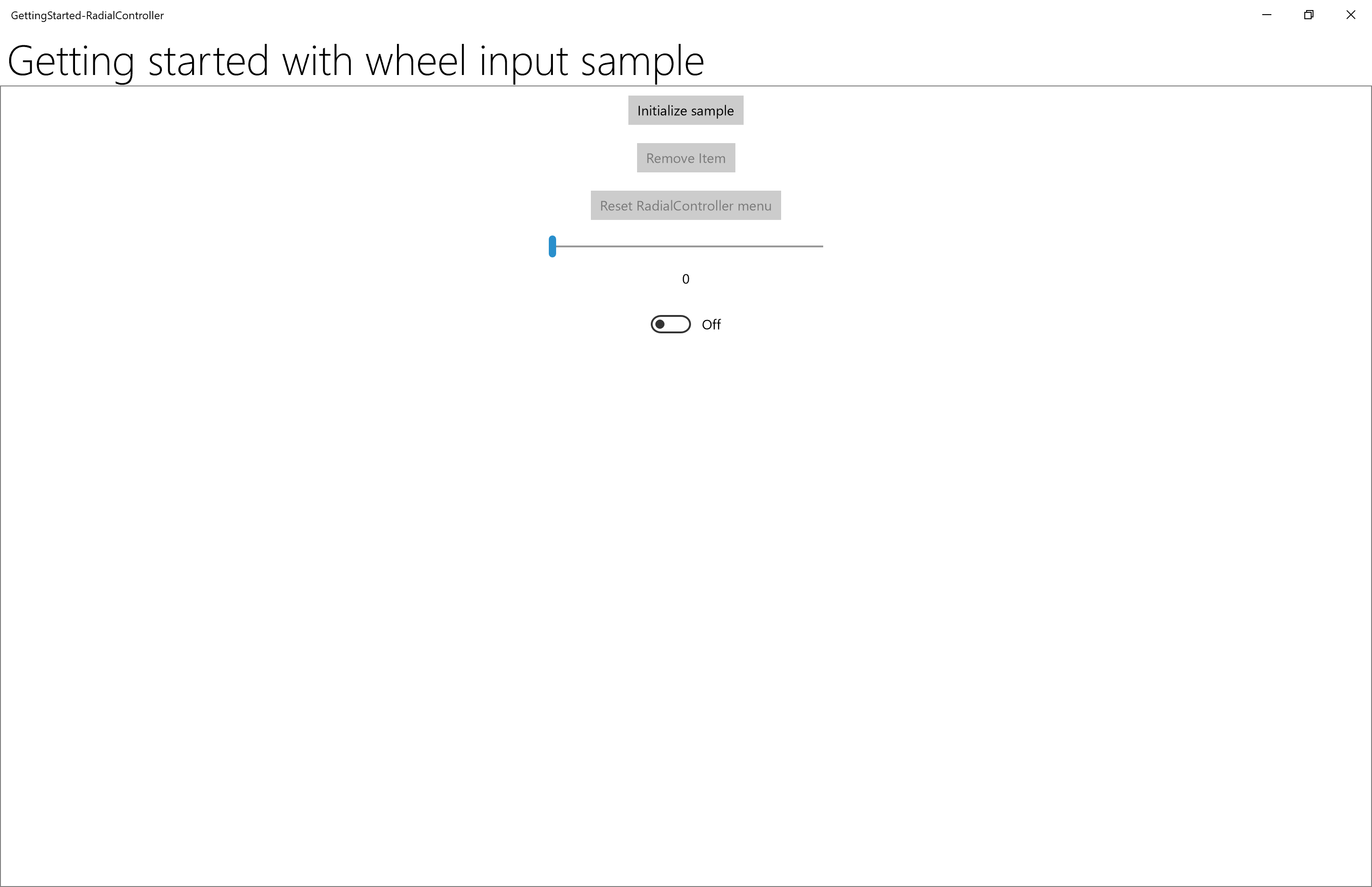 Einfache Beispiel-App-UI