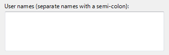 Screenshot von bezeichnungstrennten Namen mit Semikolon-