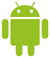 Grünes Android-Symbol für Normalzustand