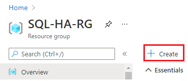 Screenshot showing the create a new resource group in the Azure portal.