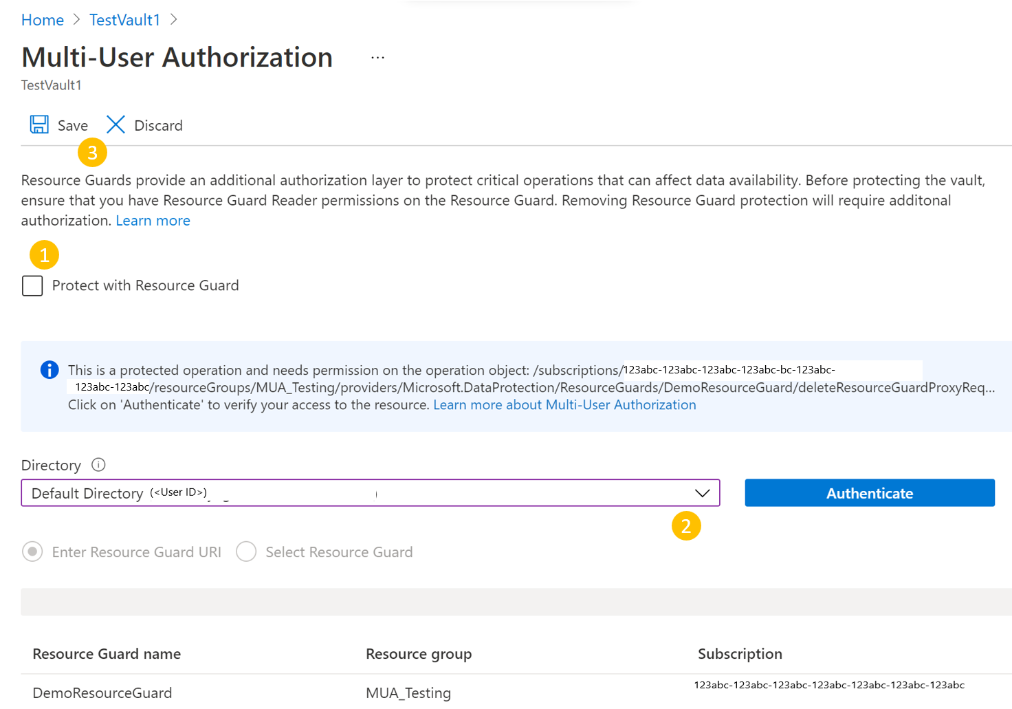 Screenshot showing to disable multi-user authentication.
