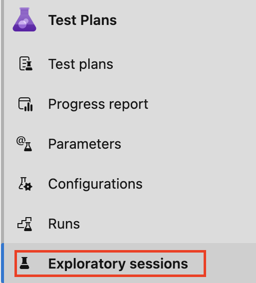 Screenshot showing exploratory session option. Screenshot showing exploratory session option.