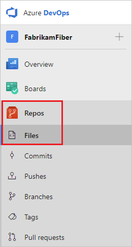 Screenshot showing the Repos Files view.