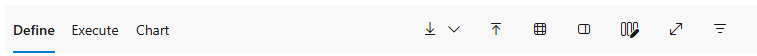 Screenshot of the Define tab toolbar options.