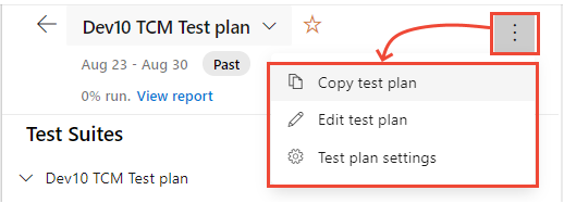 Screenshot of the test plan header.