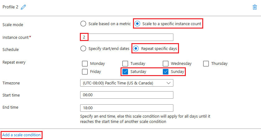 Screenshot that shows how to create a rule based on a schedule.