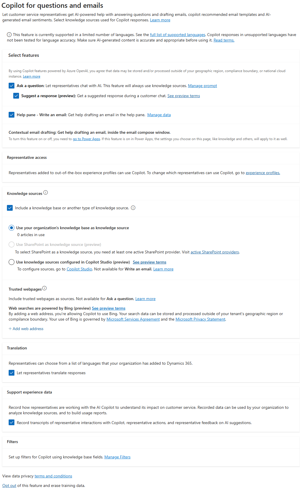 Screenshot of ask a question in Copilot pane.