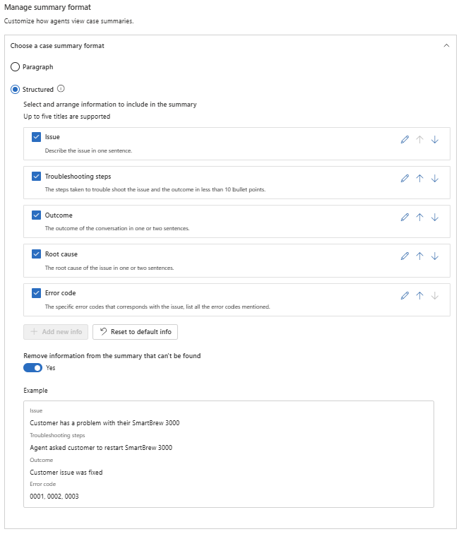 Screenshot of Copilot case summary.