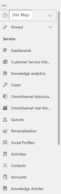 Personalization menu.