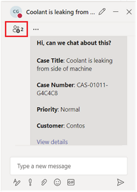 View and add participants. Add more participants to a chat.