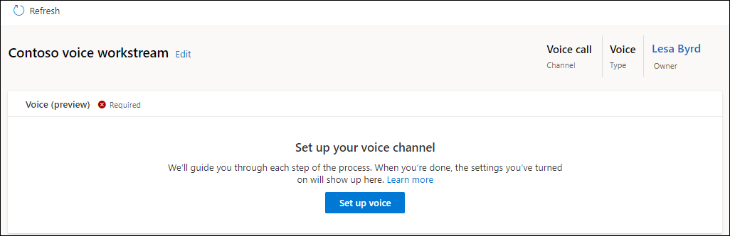 Workstream for voice Workstream for voice