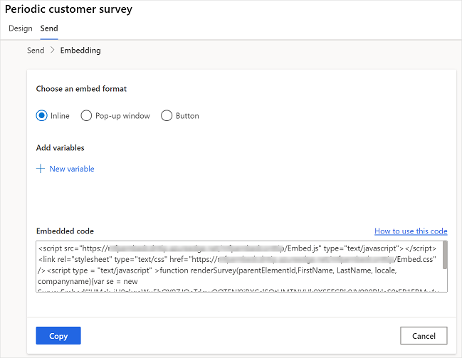 Embed a survey in a webpage embed a survey in a webpage.