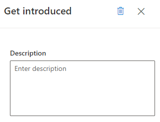 Screenshot of Get introduced activity selected.
